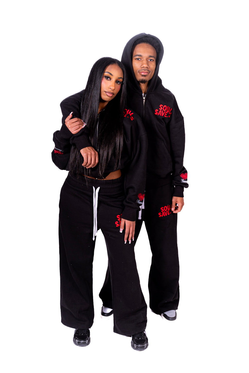 SAVESOULS BLACK SWEATSUITS