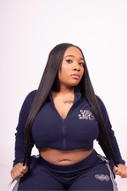 SAVESOULS VELOUR TRACK JACKET (GREY)