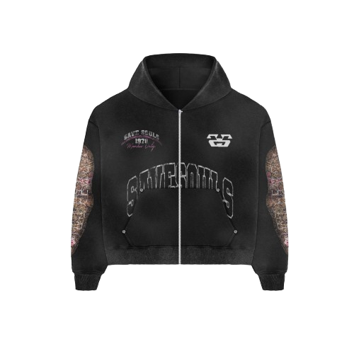 SAVESOULS CHARCOAL ZIP UP