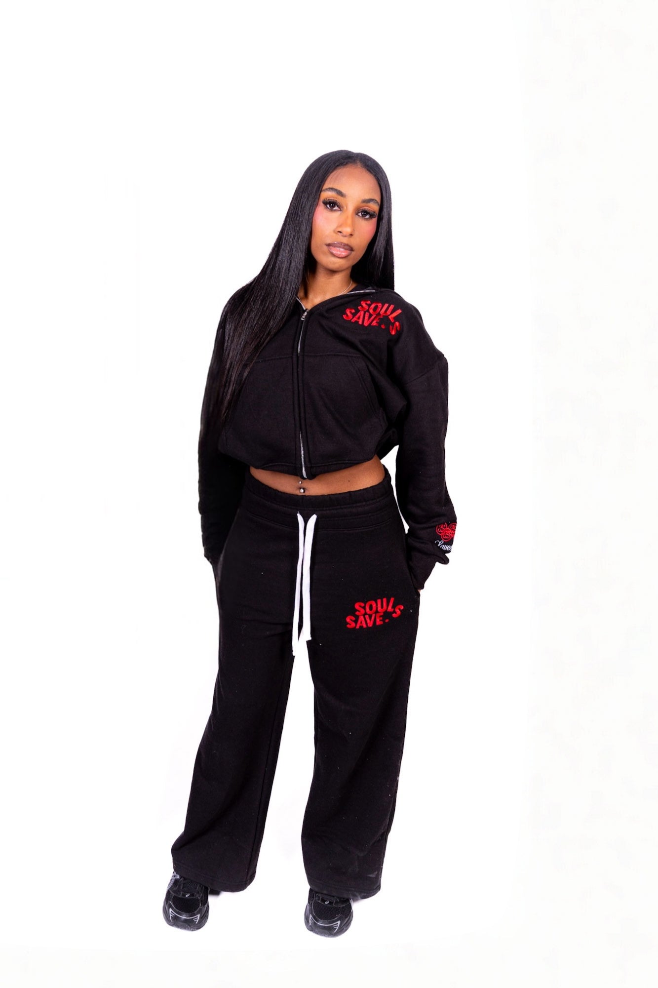 SAVESOULS BLACK SWEATSUITS