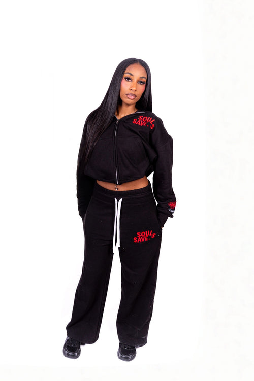 SAVESOULS BLACK SWEATSUITS